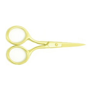 Ciseaux à sourcils TWEEZEX INTERNATIONAL en acier inoxydable, lame droite, pointe arrondie, non pliables, logo personnalisé, taille simple - Product Image 4