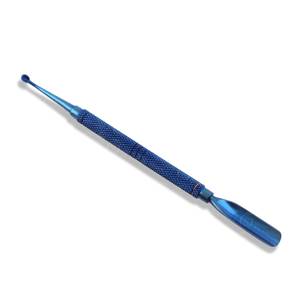 Pousse-ongles double extrémité en acier inoxydable pour manucure avec poignée texturée et pointe de précision - Product Image 6