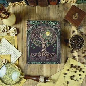 Tree of Life Grimoire Leather Journal for Women and Men Spell Notebook - Product Image 1