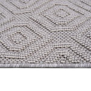 Collezione LOOM and LUXE Tappeto per interni/esterni 5X7 Design geometrico bianco - Product Image 5