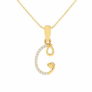 925 <b>Silver</b> Lab Grown Diamond Alphabet Pendant <b>Initial</b> G Heart Design <b>Necklace</b> Charm for Women Girls Birthday Anniversary Gift - Product Image 3