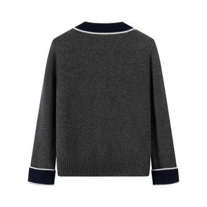 Diseña tus propios cárdigans y suéteres personalizados con logotipos de universidades/escuelas/abuelos, de lana/cachemira, con cuello en V, extralargos, de punto, con logotipos personalizables. - Product Image 2