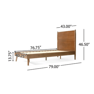 Cama Individual Cohron con Plataforma de Madera Maciza - Product Image 6