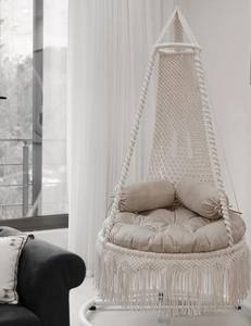 <b>Hanging</b> Macrame Swing <b>Chair</b> Macrame Porch Swing Bed Hammock Swing Indoor <b>Chair</b> Macrame <b>Outdoor</b> - Product Image 2