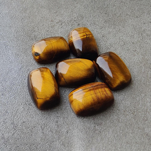 Natural Tiger Eye Cabochon Rectangle <b>Cushion</b> Flat <b>Back</b> Calibrated Gemstone for Jewelry Making All Sizes Available - Product Image 3