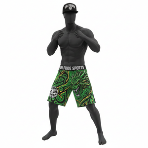 Pantalones Cortos de MMA y Karate de Doble Capa de Alta Calidad, Logotipos Personalizados, Diseños OEM, Transpirables, de Secado Rápido, Poliéster y Elastano, Unisex - Product Image 1