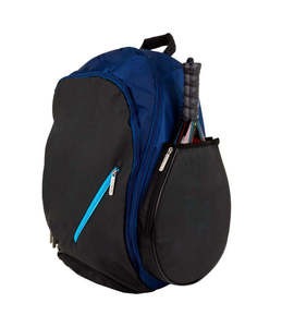 Bolsa para Raquetas de Tenis 30-40L, Nailon Resistente al Agua, Cierre de Cremallera, Mochila Deportiva, Diseño Negro y Azul, Multicolor, Personalizable, para Exteriores - Product Image 1
