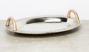 Bandeja de Servir de Cobre Martillado Hecha a Mano con Asas, Acabado Antiguo, Plato Cuadrado de Metal para Hogar, Hotel, Restaurante, Cocina - Product Image 3