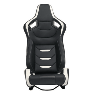 2PC universale in pelle di PVC rosso Racing sedili avvolgenti reclinabili in carbonio Look regolabile Slider (esclusa la staffa) 1 scatola 2 pezzi - Product Image 3