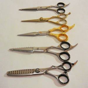Ciseaux de coiffure professionnels en acier inoxydable japonais doré avec logo personnalisé pour salon de coiffure, vente en gros - Product Image 6