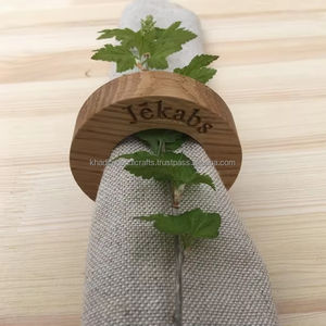 Servilleteros de madera ecológicos terminados a mano para experiencias gastronómicas con clase Decoradores de fiestas y amantes del estilo de vida natural - Product Image 1