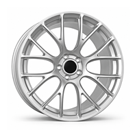 Jantes forgées multi-rayons en maille de 18 à 22 pouces, finition usinée argentée, 5x112 5x114.3 VIW-148 pour BMW Audi Mercedes-Benz