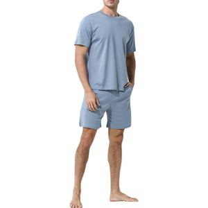 Nouveauté : Ensemble short et t-shirt sportif imprimé pour homme en polyester/coton, coupe ajustée, manches courtes, logo personnalisé OEM - Product Image 1