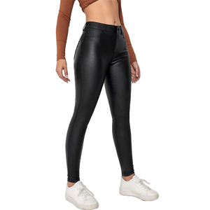 Pantalons en cuir pour femmes fabriqués en usine, de la meilleure qualité, sur mesure, vente en gros, prix de gros. - Product Image 6