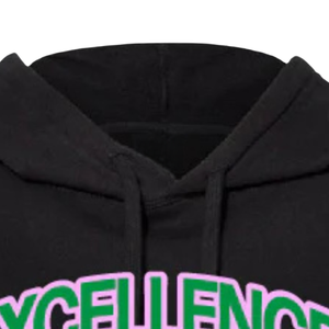 เสื้อฮู้ดครอป AKA Black Excellence สำหรับผู้หญิง ผ้าฟลีซ สีดำ สีเทา แขนยาว สวมใส่สบาย - Product Image 3