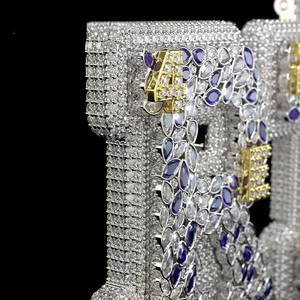 Colgante de Letra Grande Personalizado de Plata S925 con Moissanita VVS, Diseño de Dibujos Animados 3D, Número o Foto, Joyería Hip Hop de Moda - Product Image 4