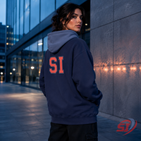 Premium Özel Örümcek Ağı Desenli Kapüşonlu Üst, Büyük Beden Ağır Grafik Baskılı Sweatshirt, Sokak Modası OEM ODM Özel Etiket Toptan Satış