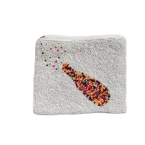 Luxury Handcrafted Beaded Coin <b>Wallet</b> Stylish Mini Clutch Pouch At <b>Cheap</b> Price - Product Image 5