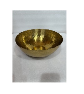 Cuenco tradicional indio de latón para decoración de mesa de comedor, vajilla de metal hecha a mano, elegante cuenco de presentación. - Product Image 2