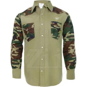 Chemise ignifuge en coton à carreaux imprimés sur mesure CAT2 8.2cal/cm2 ATPV NFPA 2112 Coupe régulière Coutures soudées Protection contre les vapeurs de niveau 2 - Product Image 1