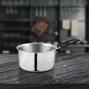 Lightweight Stainless Steel Hammered <b>Sauce</b> <b>Pan</b> - Product Image 1