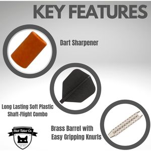 Ensemble de 12 fléchettes à pointe en acier pour le jeu amusant sur cible, idéal pour la salle de jeux familiale ou la mancave - Product Image 2