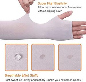 Manguitos de seda helada 2026 más populares para verano, protección solar, con orificio para el pulgar, para mujer, para conducir, protección solar, deportes al aire libre - Product Image 2