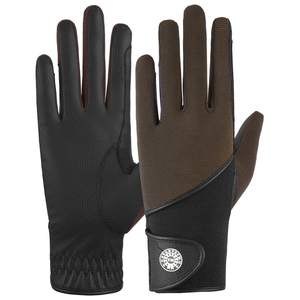 Gants d'équitation d'été personnalisés pour femmes, respirants, flexibles, en microfibre, simili cuir, avec grip en silicone, pour dressage, fermeture auto-agrippante - Product Image 1