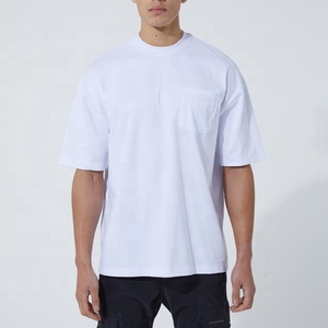 NUEVAS camisetas con logotipo personalizado para hombre, camiseta lisa, ropa de calle, Camiseta de algodón pesado de cuello redondo de gran tamaño para hombre - Product Image 2