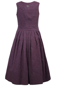Women's <b>Purple</b> Velvet A-Line Midi Dress Square Neck Sleeveless With Belt Wrap And Tie Casual Daily Wear - Product Image 2