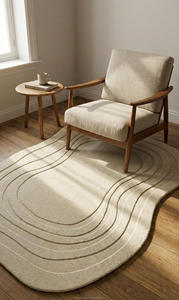 Alfombra Moderna de Lana Hecha a Mano con Base Antideslizante para Hogares de Lujo, Hoteles y Espacios de Oficina - Product Image 3