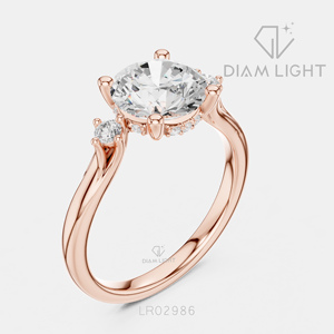 Anillo de Diamante Cultivado en Laboratorio con Corte Redondo Certificado por IGI de 2.00CT, Oro Blanco de 14K, Color F+, Claridad VS+, Anillo de Compromiso Moderno para Mujer, Regalo - Product Image 4