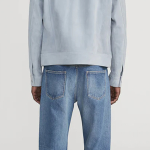 Jeans déchirés au design moderne, coupe slim, tissu extensible doux, couleur unie, service OEM pour les acheteurs en gros. - Product Image 5