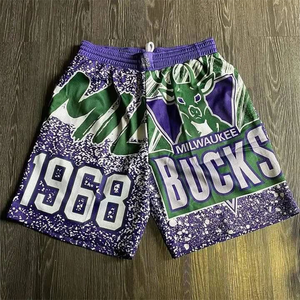 <b>Men's</b> Solid Quick Dry Breathable Fitness Bodybuilding Basketball <b>Shorts</b> with Pockets Heat-Transfer Printing - Product Image 6