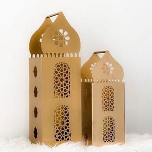 Lanternes à bougies marocaines dorées au design parfait, style vintage, en fer durable, écologiques, personnalisables, avec découpe artisanale et gravure à la main - Product Image 6