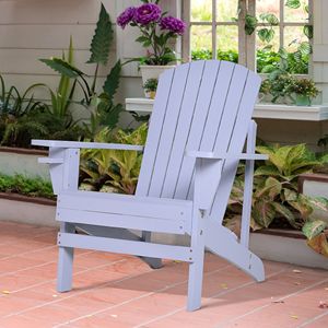 Sedia Adirondack Oversize con Portabicchieri Grigia, Arredamento da Esterno per Braciere - Product Image 2