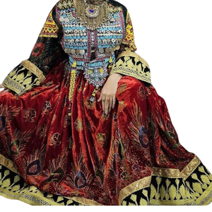 Vestido de novia y fiesta hecho a mano con materiales antiguos iraníes y balocíes, estilo vintage, para mujeres afganíes/pakistaníes. - Product Image 6