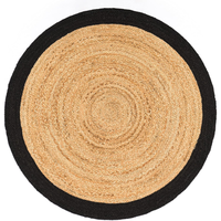 Set de table pliable en jute et herbe de mer, fait main, motif uni, imperméable, épaisseur moyenne, écologique, tissé, pour la maison et la restauration