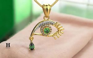 Colgante de Lujo con Diseño de Ojo Dorado, Joyería Fina Personalizada con Diamantes Certificados por IGI/GIA, Proveedor Mayorista - Product Image 3
