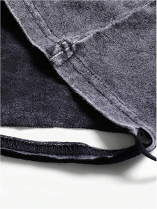 Embossed Logo OEM Ripped Stonewashed Distressed Hip Hop Plus Size Shirt Loose/Baggy Fit <b>Drop</b> Shoulder O Neck Streetwear - Product Image 5