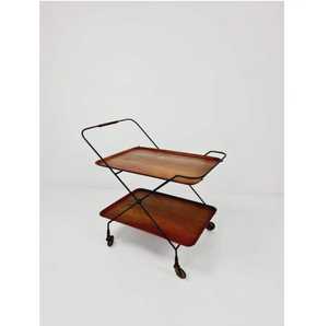 Minimalist Black Round Metal Bar <b>Cart</b> 3 Tier Tiered Rolling Service <b>Trolley</b> Industrial Kitchen Storage Rack Beverage <b>Cart</b> - Product Image 3