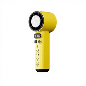 พัดลมพลาสติกแบบพกพา ชาร์จไฟได้ 2400mAh พัดลมมือถือขนาดเล็ก ความเร็วสูง พร้อมระบบทำความเย็นแบบไอซ์คูลลิ่ง จอแสดงผลภาษาอังกฤษ - Product Image 1