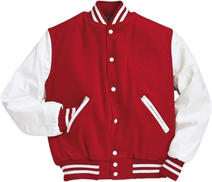 OEM Men's Customized Logo Varsity <b>Jacket</b> Double Pocket Adjustable High Street Stand Blank Baseball Letterman College <b>Jacket</b> 100% - Product Image 2