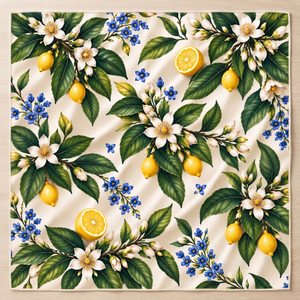 Custom Printed Fruit Vegetable Kitchen <b>Scarf</b> Square Soft Lightweight Womens Headscarf OEM ODM Manufacturer Supplier Wholesale - Product Image 6