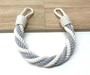 Braided Cotton Rope <b>Curtain</b> Tiebacks: Modern Boho Window Decor - Product Image 2