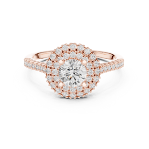 Anillo de Compromiso de Oro Blanco de 14K con Diamante Cultivado en Laboratorio, Corte Redondo, para Mujer |   Diamante Cultivado Nuevo - Product Image 3