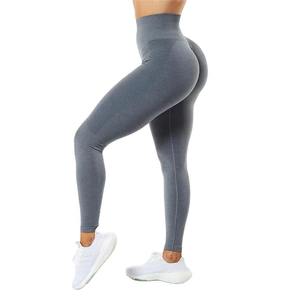Leggings de yoga personnalisés à taille élastique pour femme, effet push-up et froncé aux fesses, pour la gym, le fitness, l'entraînement et la course - Product Image 1