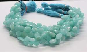 Perles de cœur facettées en Amazonite naturelle AAA 7-7,5 MM, perles de pierre précieuse Amazonite, brin de 8 pouces, perles de cœur facettées en Amazonite - Product Image 5