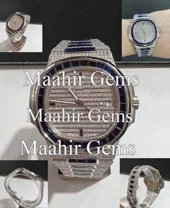 High-<b>End</b> Round Stainless Steel Glass Watch Waterproof 10 <b>Bar</b> Calendar 43mm Diamond Iced Out Moissanite Luxury Men's Quartz Watch - Product Image 1