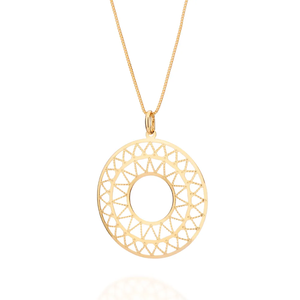 Geometric Solid Real 18k Gold Plated Pendant Necklace Minimalist <b>Snake</b> Chain For Unisex Everyday Wear - Product Image 1